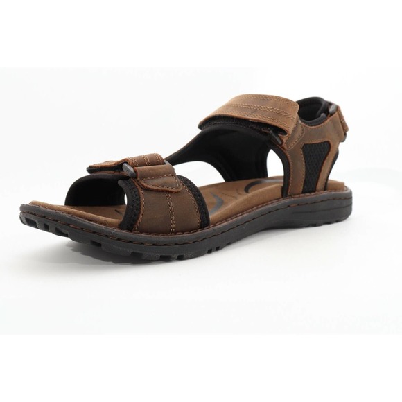 Abeo Beckett Sandals Coco/ Black Men\'s Size US 9 Post Footbed ($)1375 main image 6